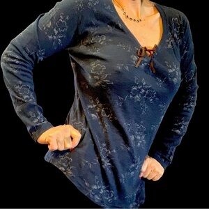 BLUE Chaps Large Cotton Print shirt